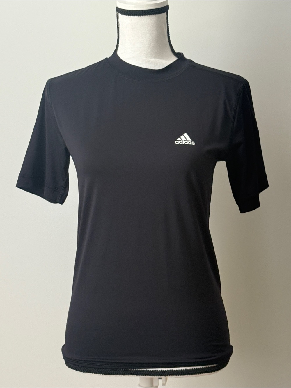 adidas Black Performance ClimaLite Tee with Small White Logo